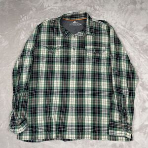 Croft & Barrow Shirt Mens XL Quick Dry Performance Vented Plaid Outdoor hiking